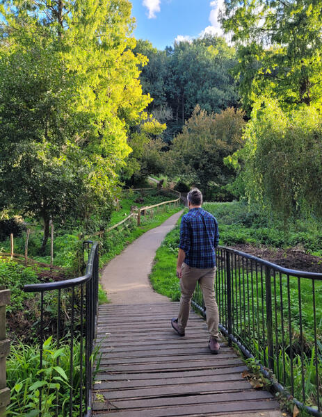 Outdoor walking therapy Outdoor walking therapy. This image is at Ninesprings Yeovil Country Park.